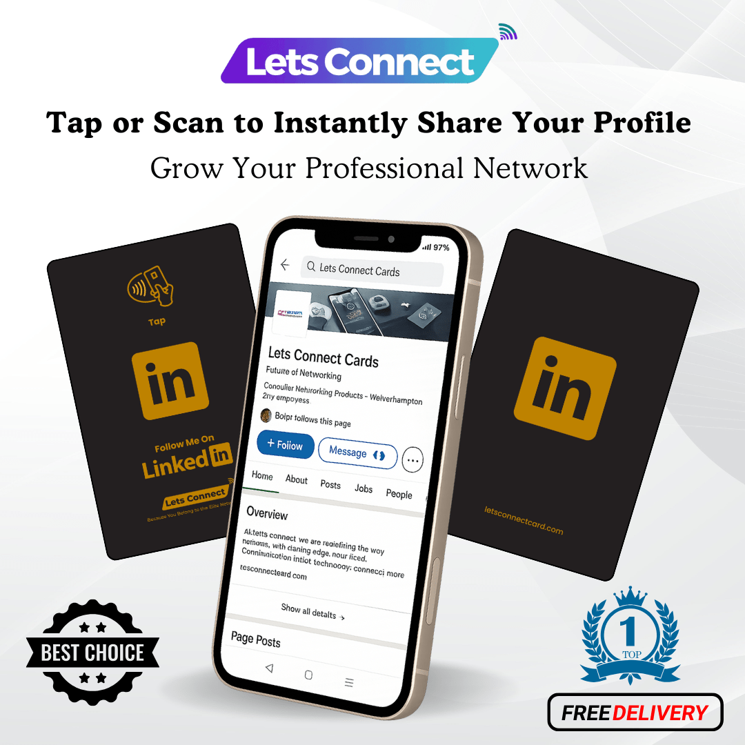 LinkedIn Business Card with NFC & QR Code | Tap to Leave Feedback Instantly