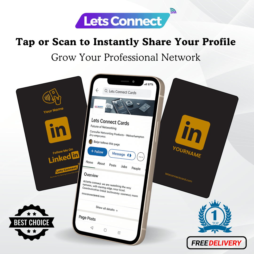 LinkedIn Business Card with NFC & QR Code | Tap to Leave Feedback Instantly