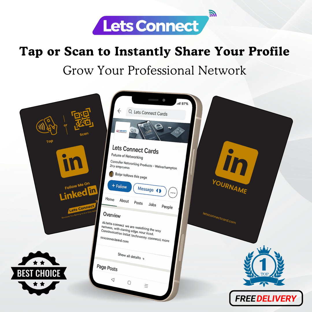 LinkedIn Business Card with NFC & QR Code | Tap to Leave Feedback Instantly