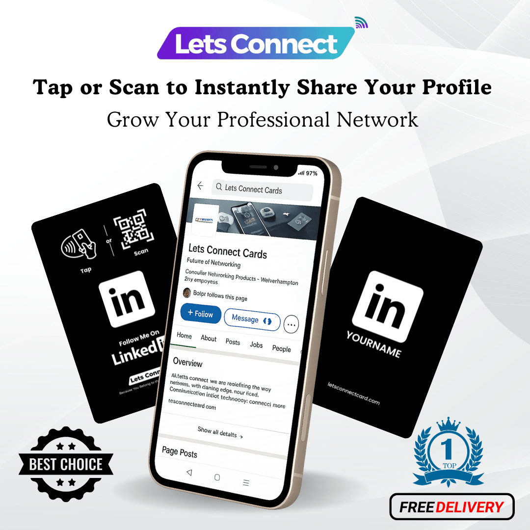 LinkedIn Business Card with NFC & QR Code | Tap to Leave Feedback Instantly
