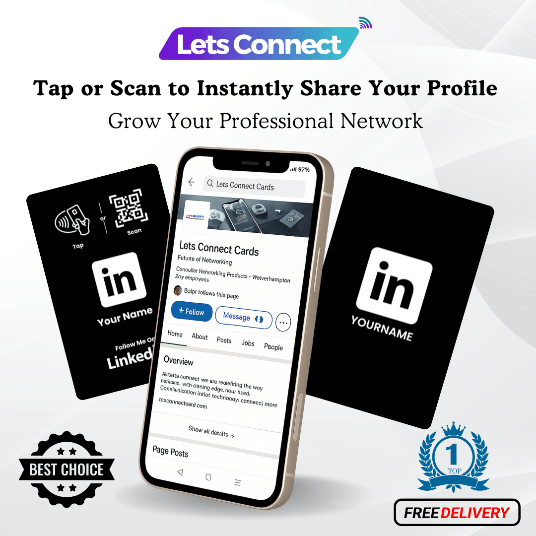 LinkedIn Business Card with NFC & QR Code | Tap to Leave Feedback Instantly