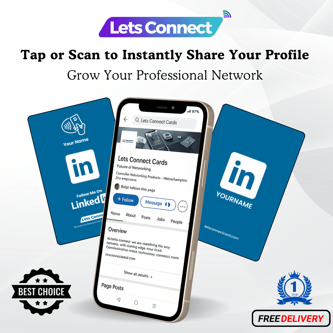 LinkedIn Business Card with NFC & QR Code | Tap to Leave Feedback Instantly