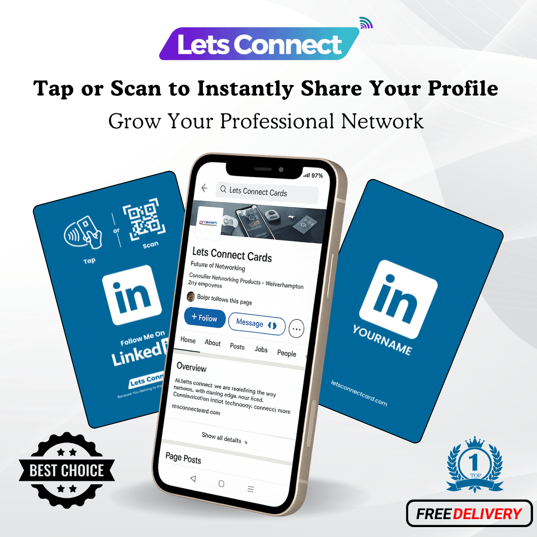 LinkedIn Business Card with NFC & QR Code | Tap to Leave Feedback Instantly
