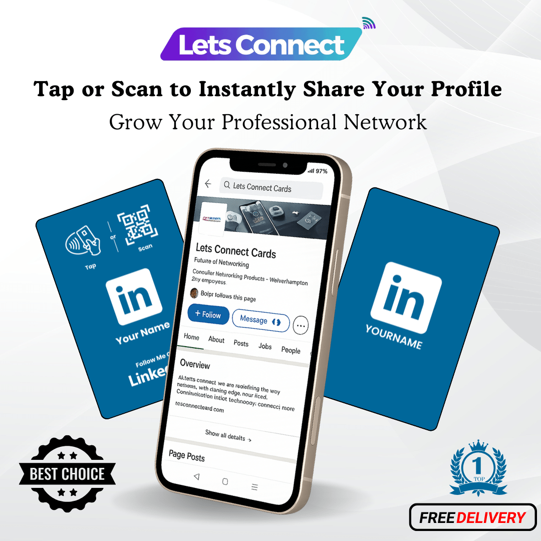 LinkedIn Business Card with NFC & QR Code | Tap to Leave Feedback Instantly