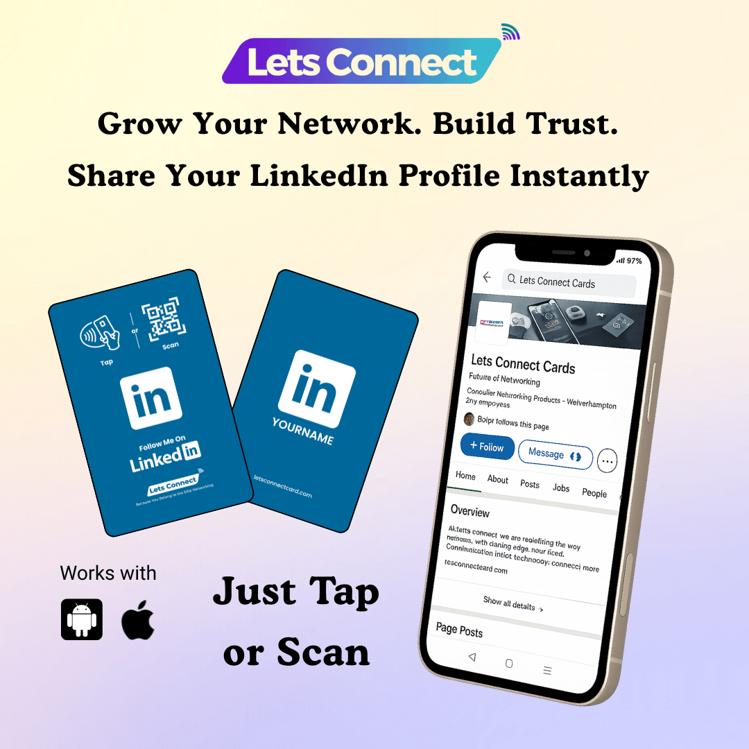 LinkedIn Business Card with NFC & QR Code | Tap to Leave Feedback Instantly