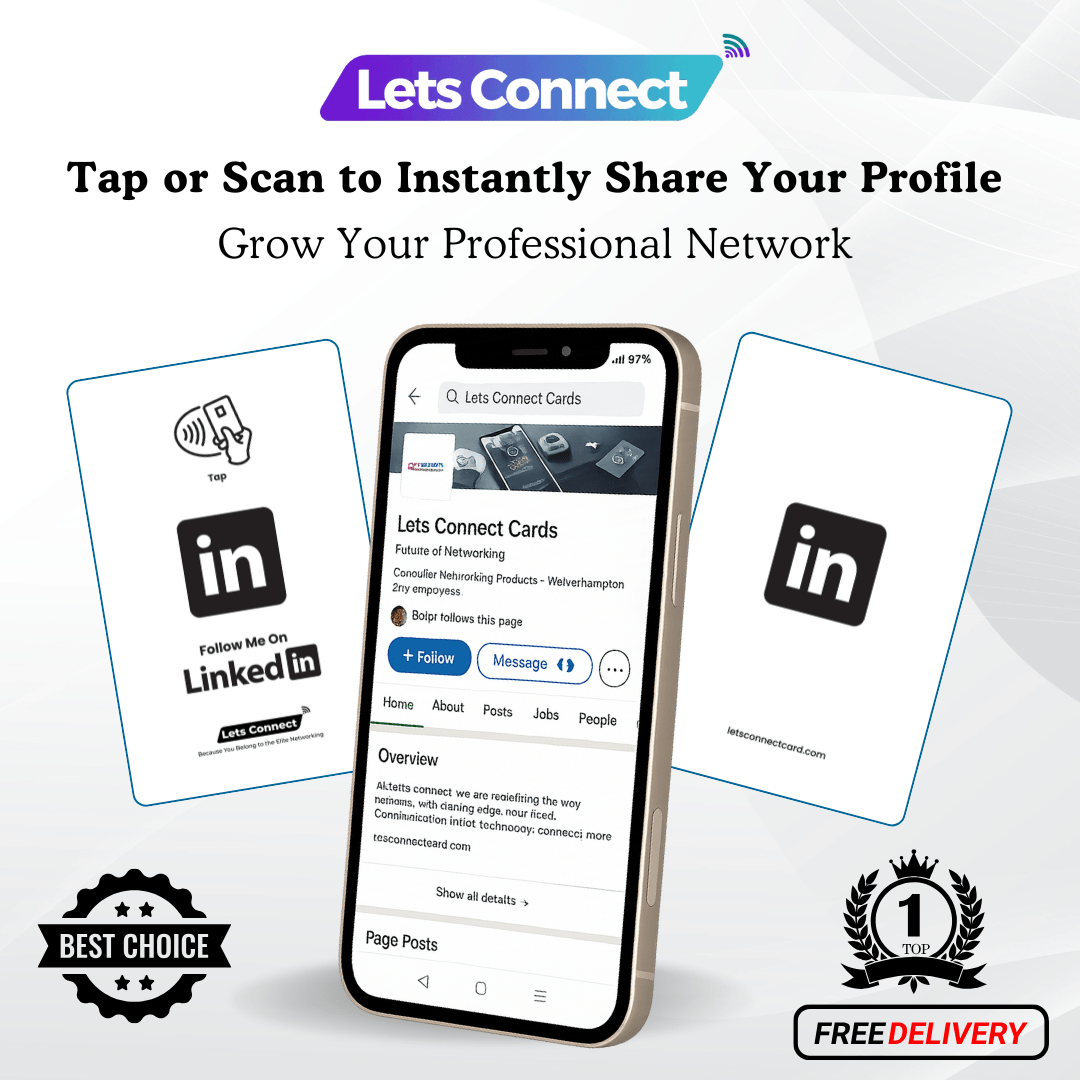 LinkedIn Business Card with NFC & QR Code | Tap to Leave Feedback Instantly