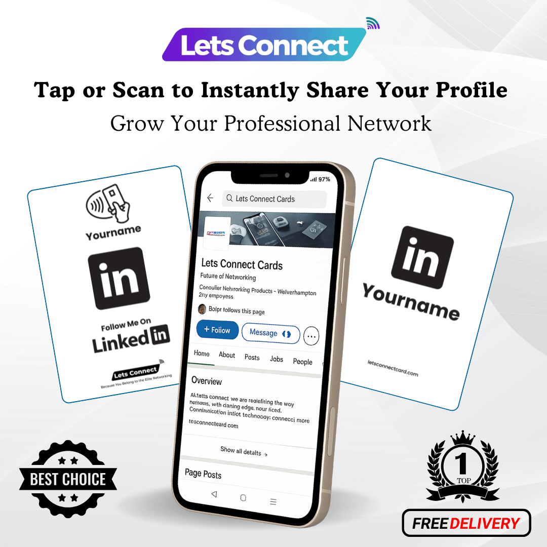 LinkedIn Business Card with NFC & QR Code | Tap to Leave Feedback Instantly