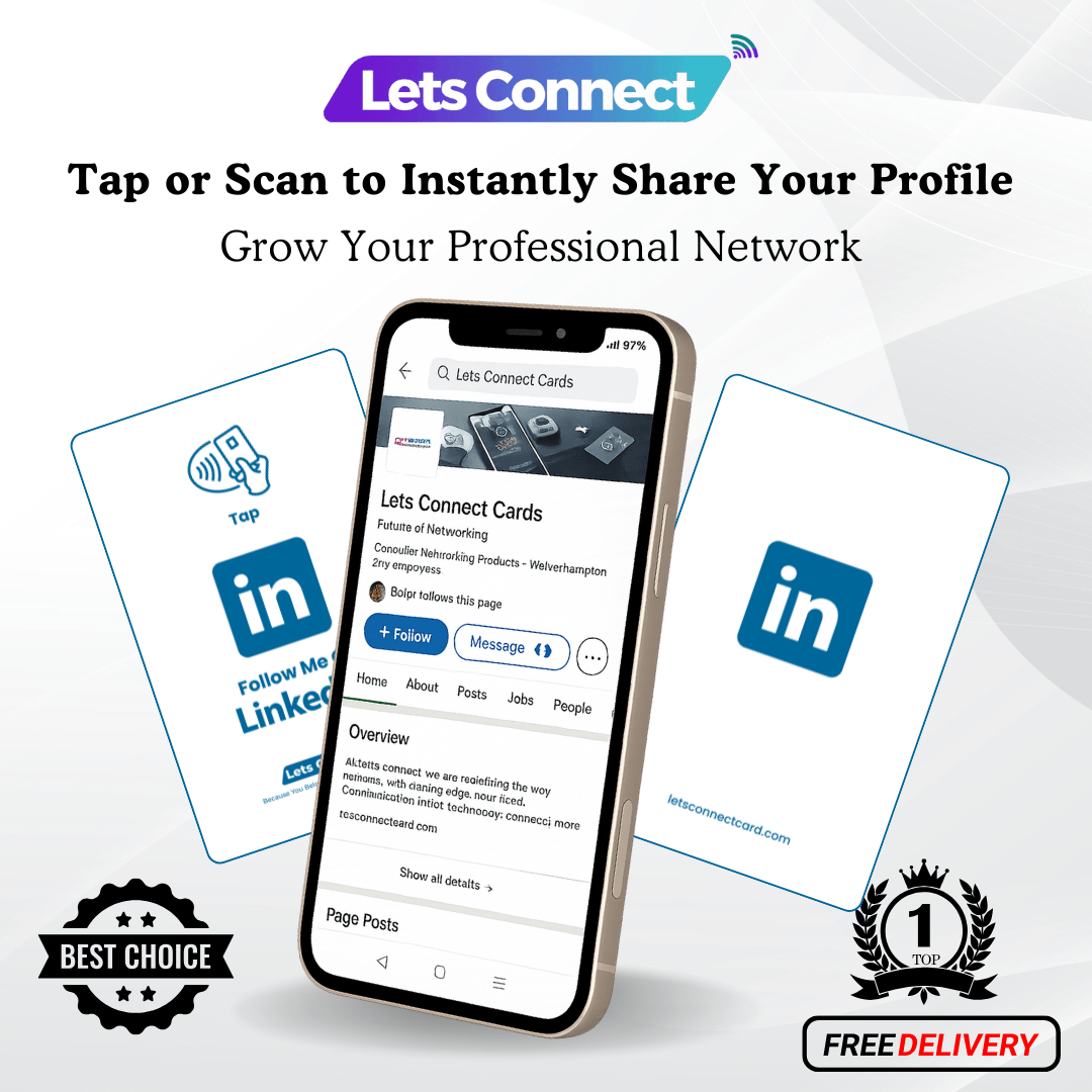 LinkedIn Business Card with NFC & QR Code | Tap to Leave Feedback Instantly