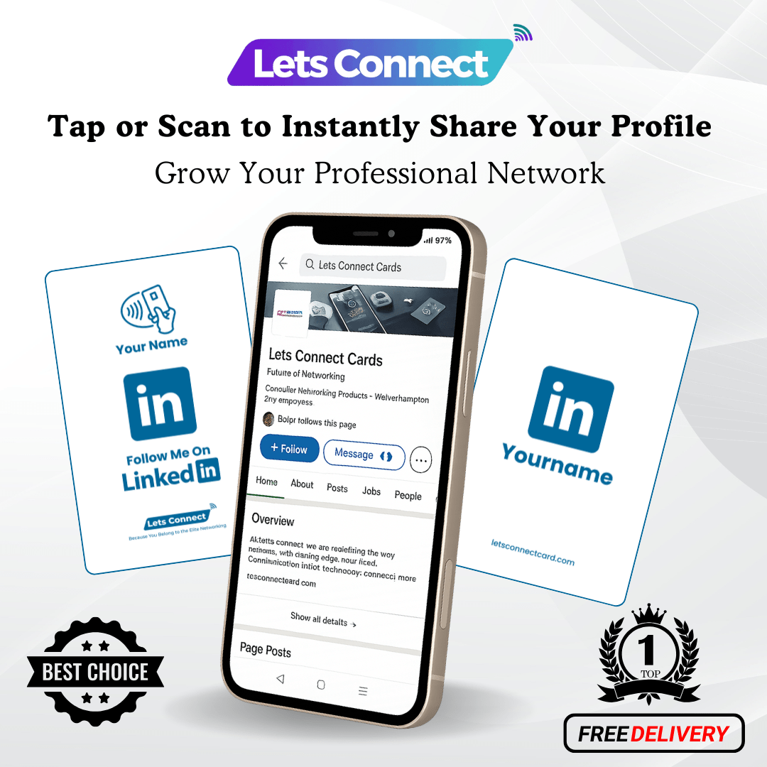 LinkedIn Business Card with NFC & QR Code | Tap to Leave Feedback Instantly