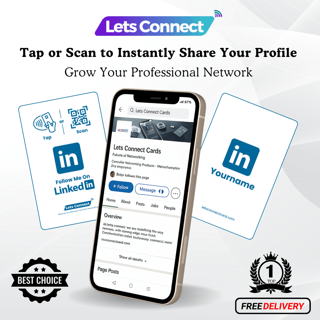 LinkedIn Business Card with NFC & QR Code | Tap to Leave Feedback Instantly