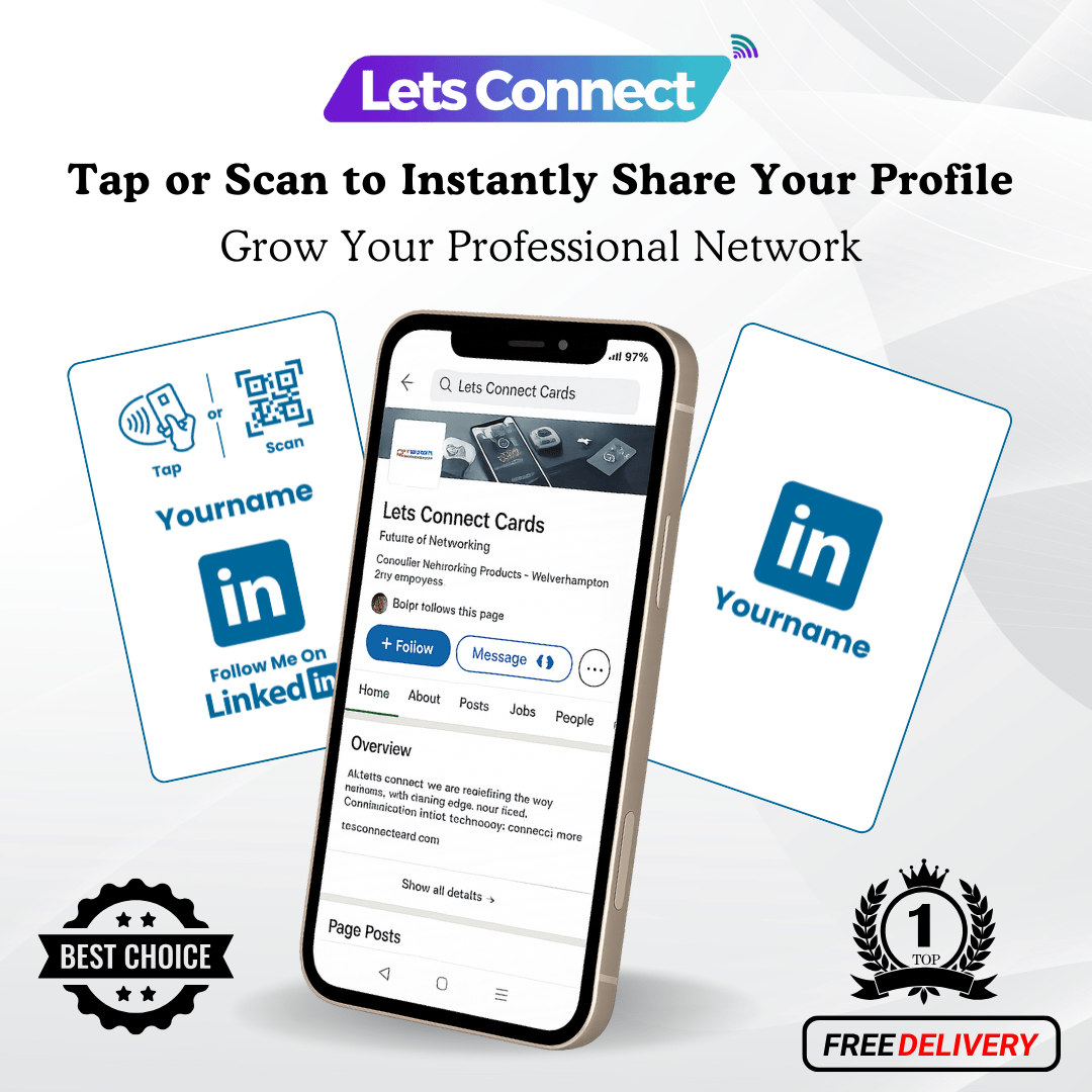 LinkedIn Business Card with NFC & QR Code | Tap to Leave Feedback Instantly