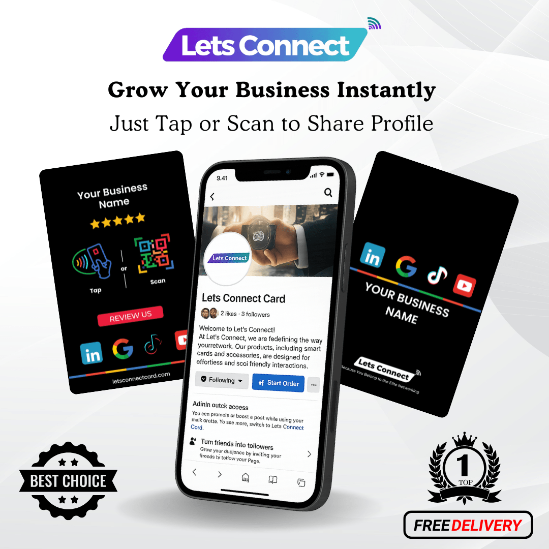 Multi Review Card with NFC QR Code