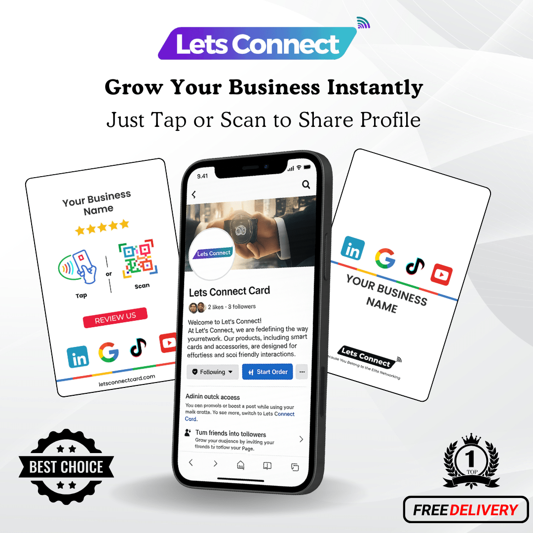 Multi Review Card with NFC QR Code