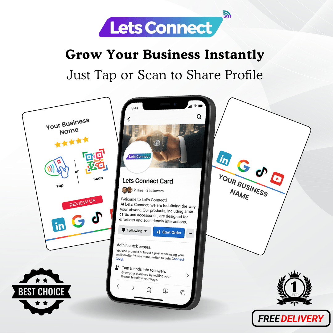 Multi Review Card with NFC QR Code