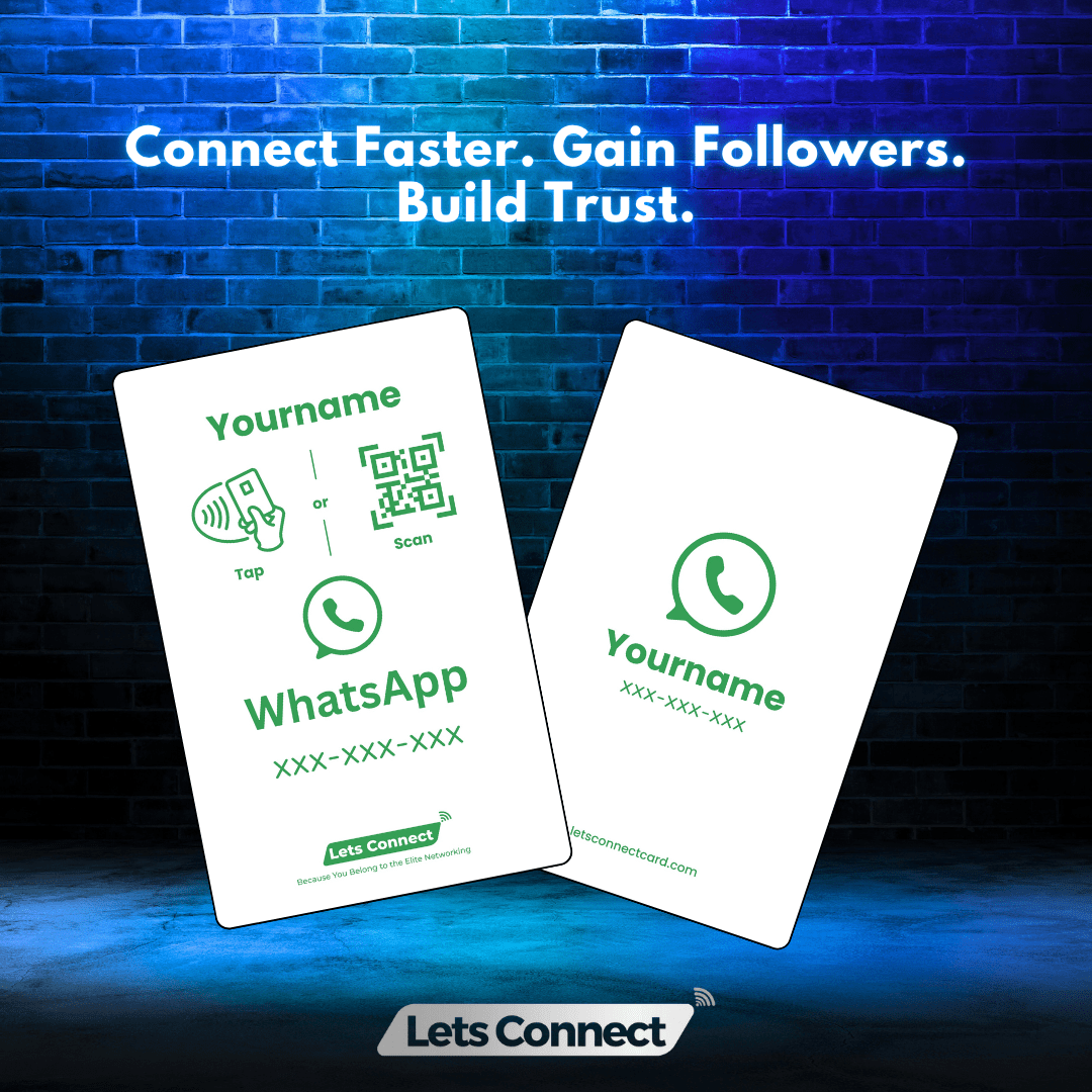 Whatsapp Business Card with NFC QR Code