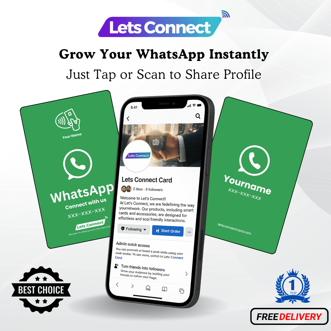 Whatsapp Business Card with NFC QR Code