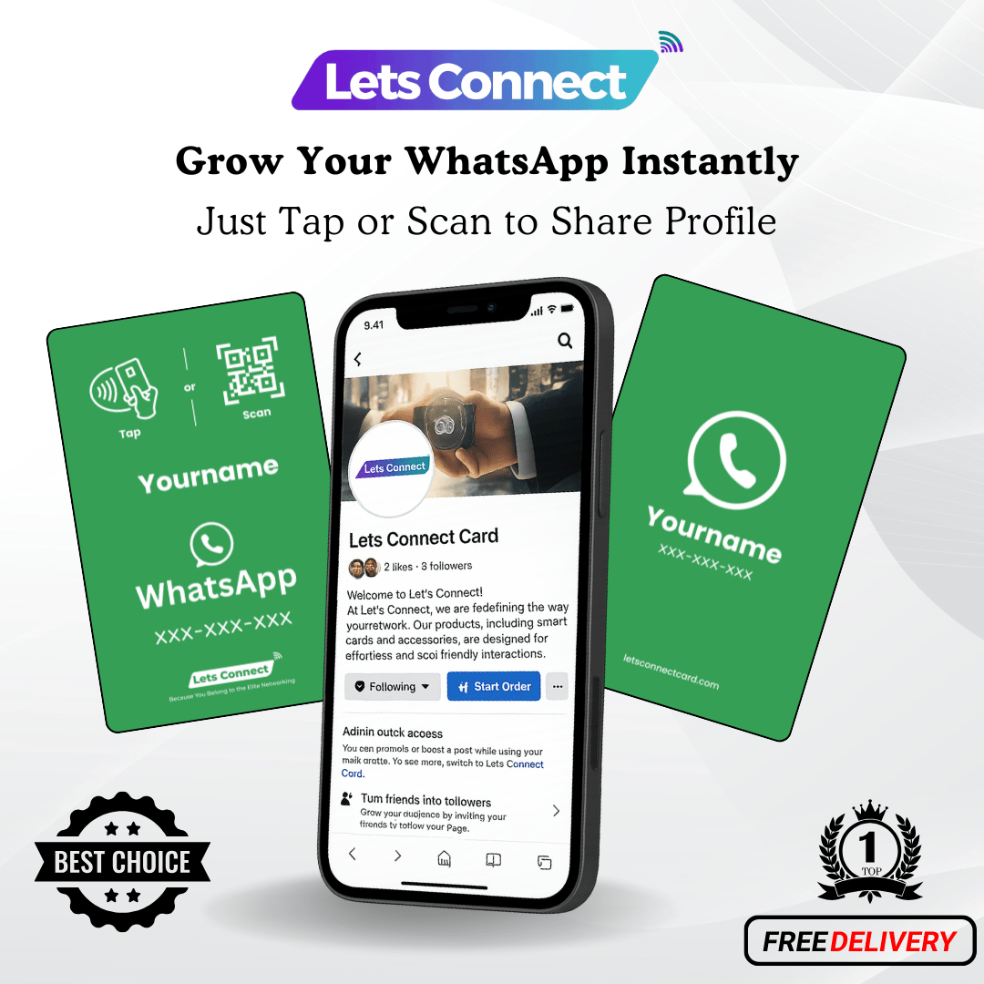 Whatsapp Business Card with NFC QR Code