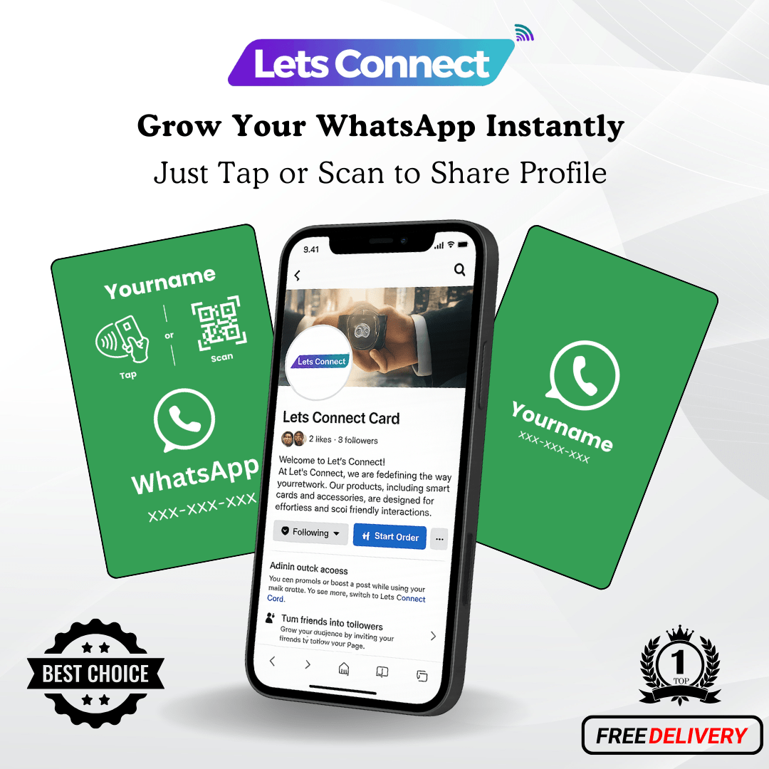 Whatsapp Business Card with NFC QR Code