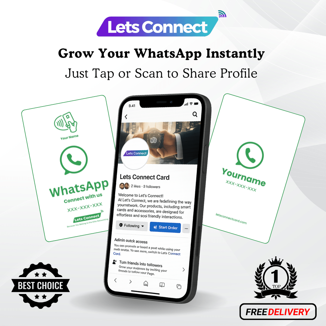 Whatsapp Business Card with NFC QR Code