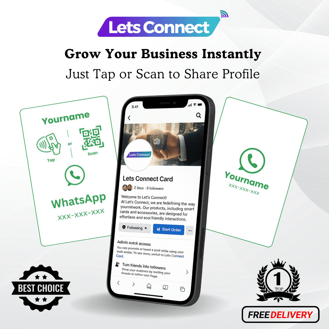 Whatsapp Business Card with NFC QR Code