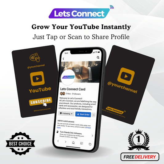 Youtube Business Card with NFC QR Code