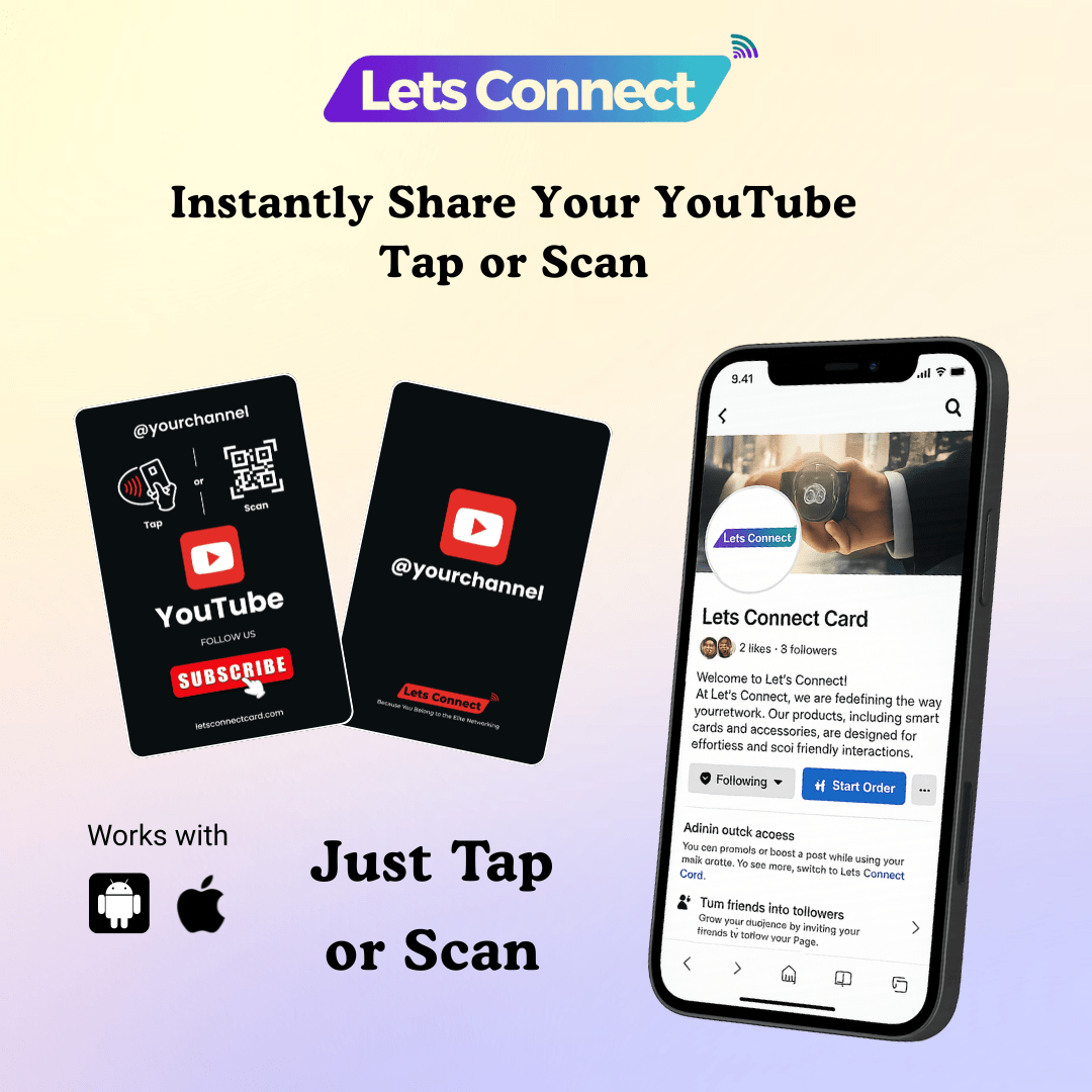 Youtube Business Card with NFC QR Code