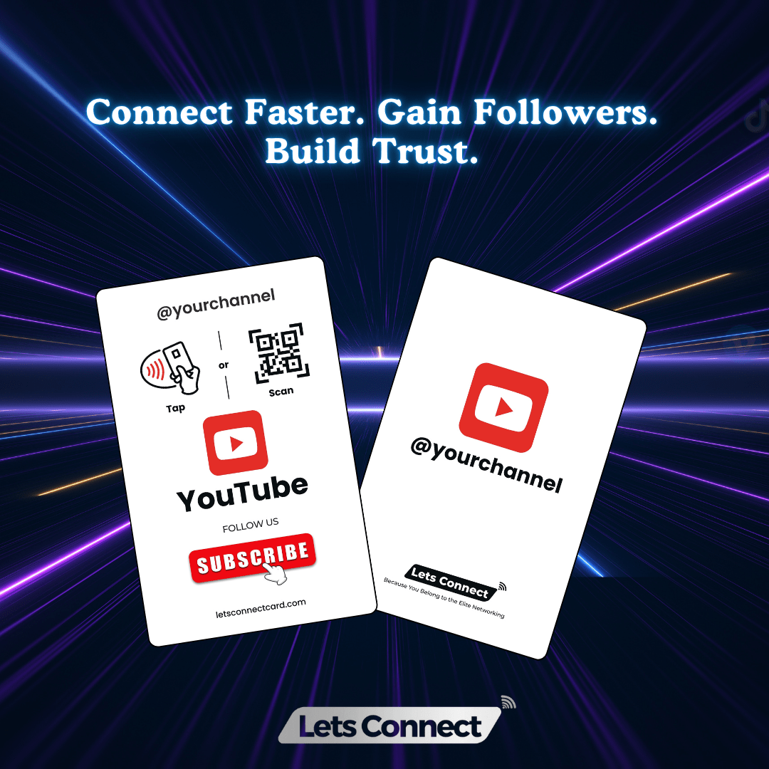 Youtube Business Card with NFC QR Code