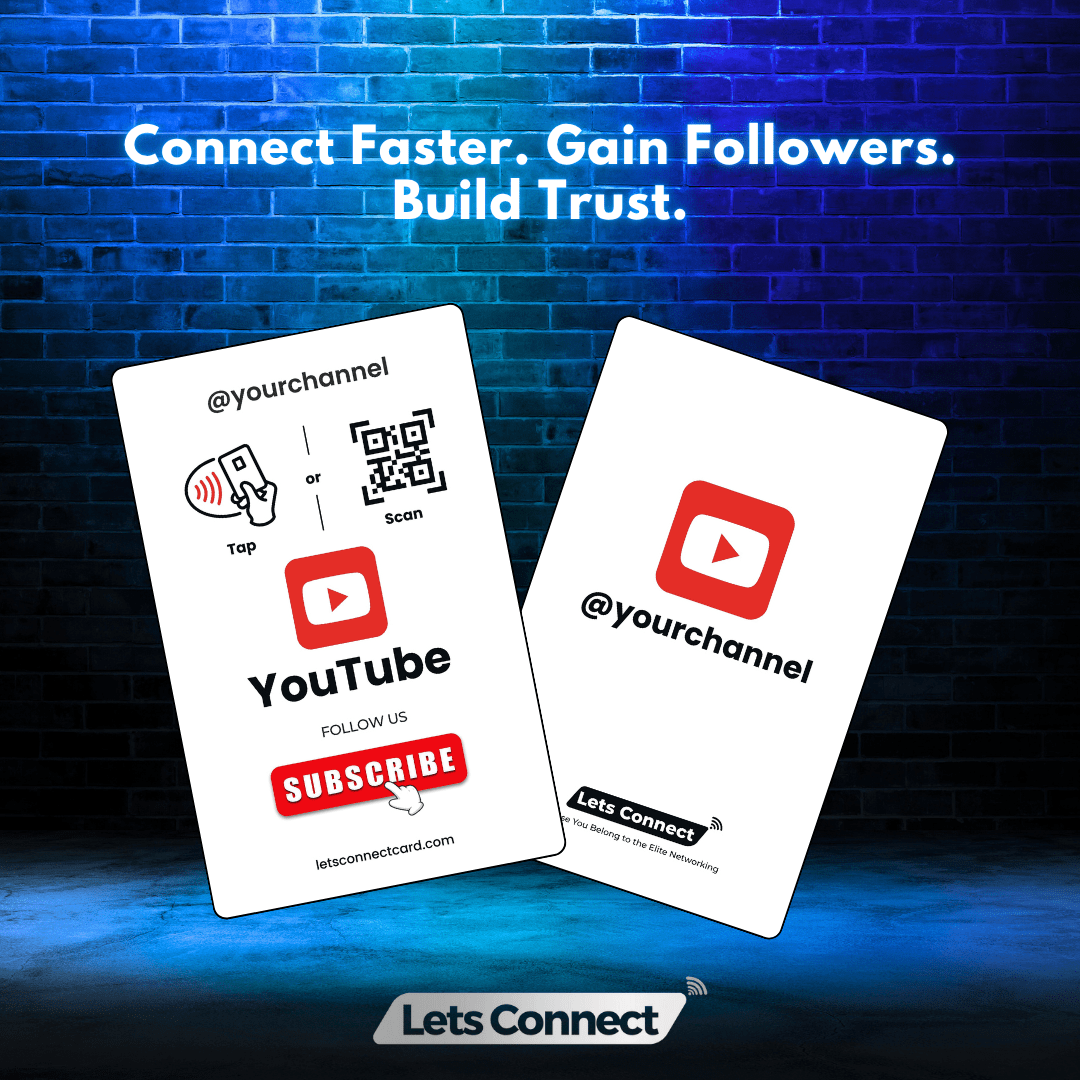 Youtube Business Card with NFC QR Code