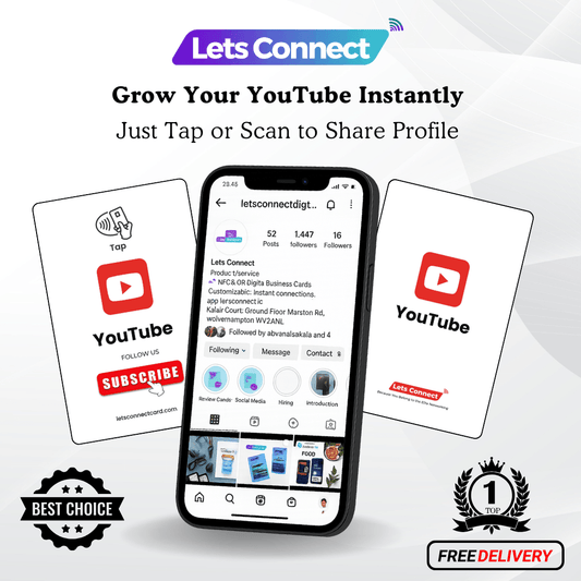 Youtube Business Card with NFC QR Code