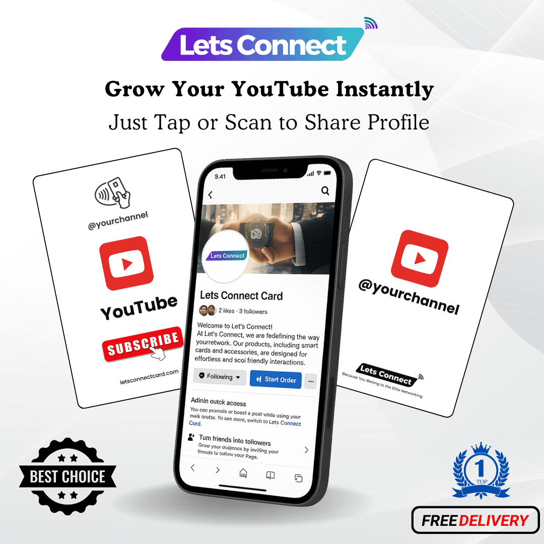 Youtube Business Card with NFC QR Code