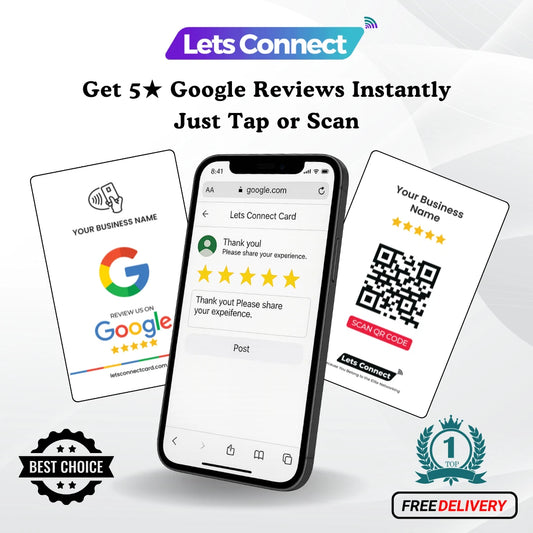 Google Review Card with NFC & QR Code | Tap to Leave a Review Instantly