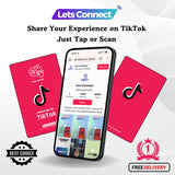 TikTok Display Card With NFC & QR Code Tap to Follow Custom Social Card