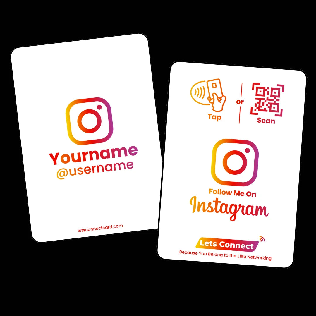 Instagram Business Card with NFC & QR Code | Tap to Connect & Share Profile