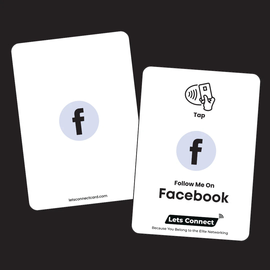 Facebook Business Card with NFC & QR Code | Tap & Share Digital Card