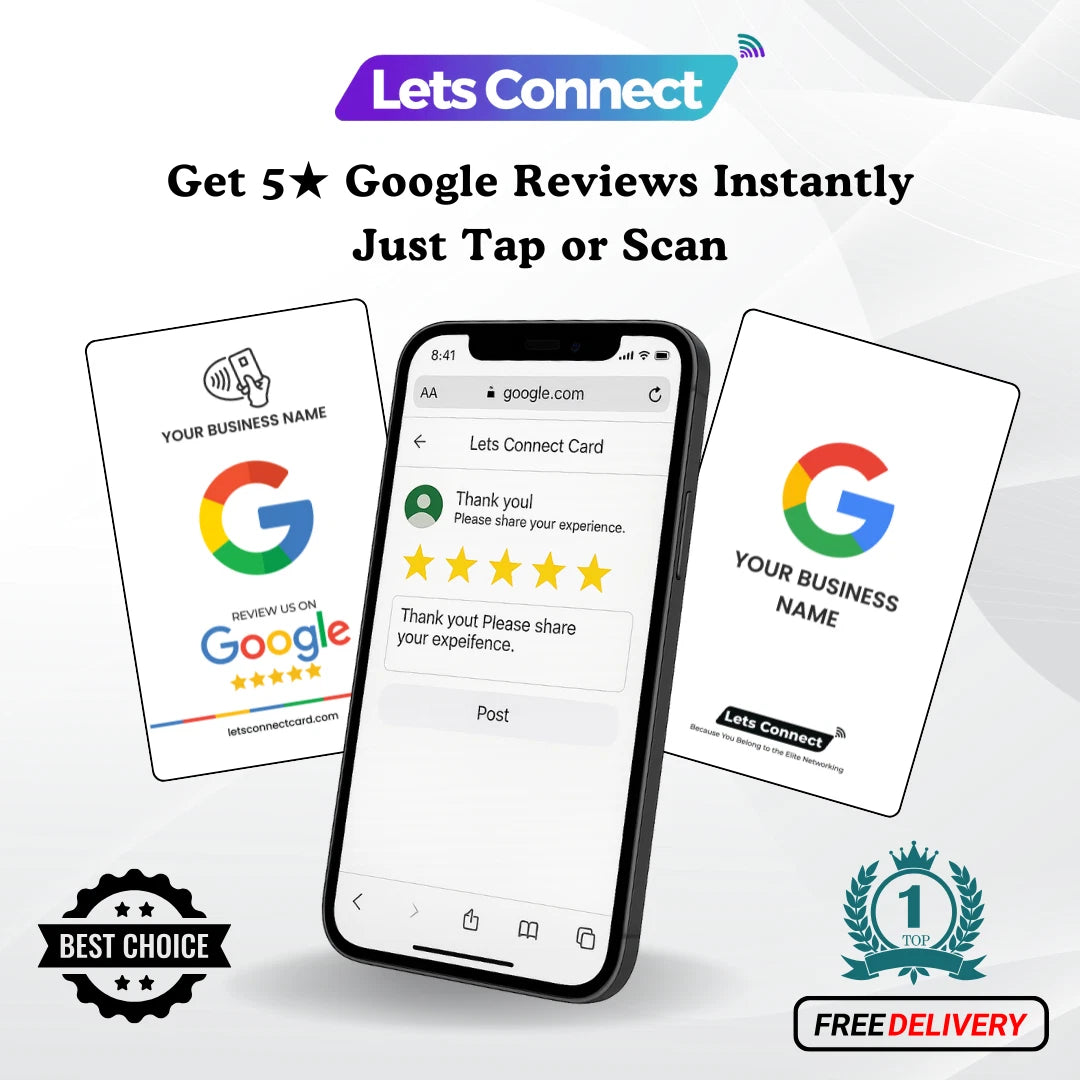 Google Review Card with NFC & QR Code | Tap to Leave a Review Instantly