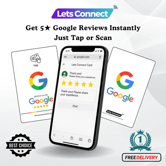 Google Review Card with NFC & QR Code | Tap to Leave a Review Instantly