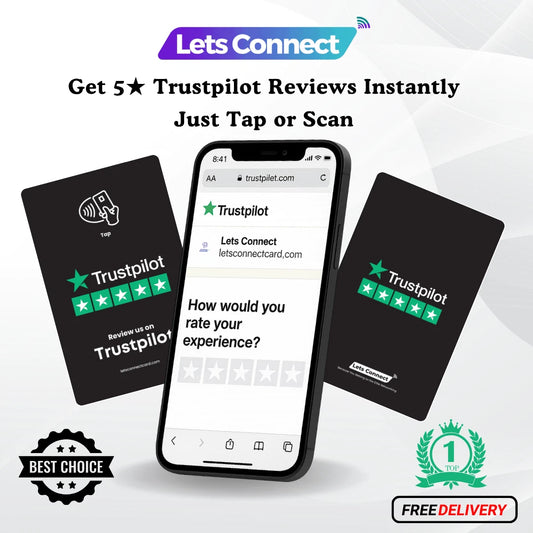 Trustpilot Review Card with NFC & QR Code | Tap to Leave Feedback Instantly