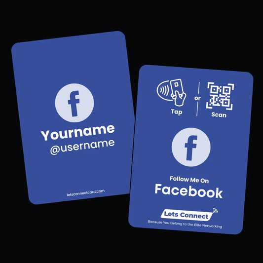Facebook Business Card with NFC & QR Code | Tap & Share Digital Card