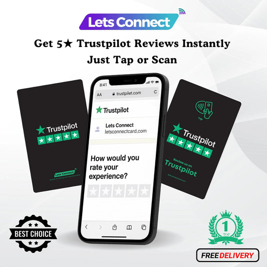 Trustpilot Review Card with NFC & QR Code | Tap to Leave Feedback Instantly