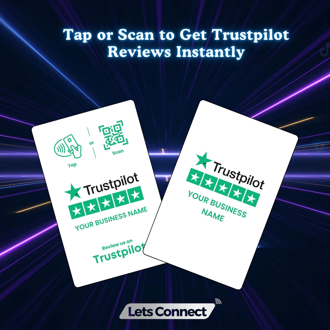 Trustpilot Review Card with NFC & QR Code | Tap to Leave Feedback Instantly