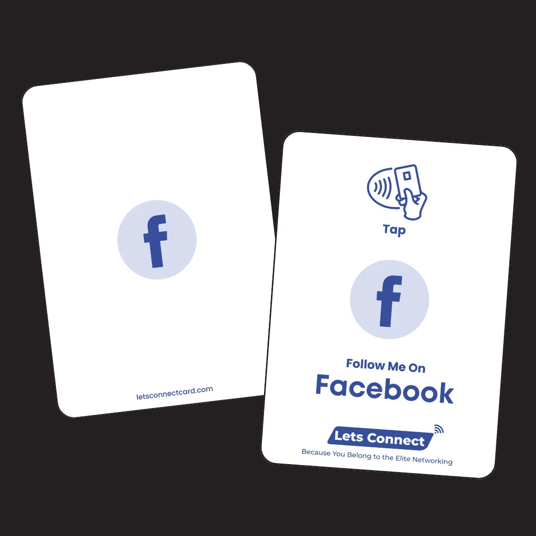 Facebook Business Card with NFC & QR Code | Tap & Share Digital Card