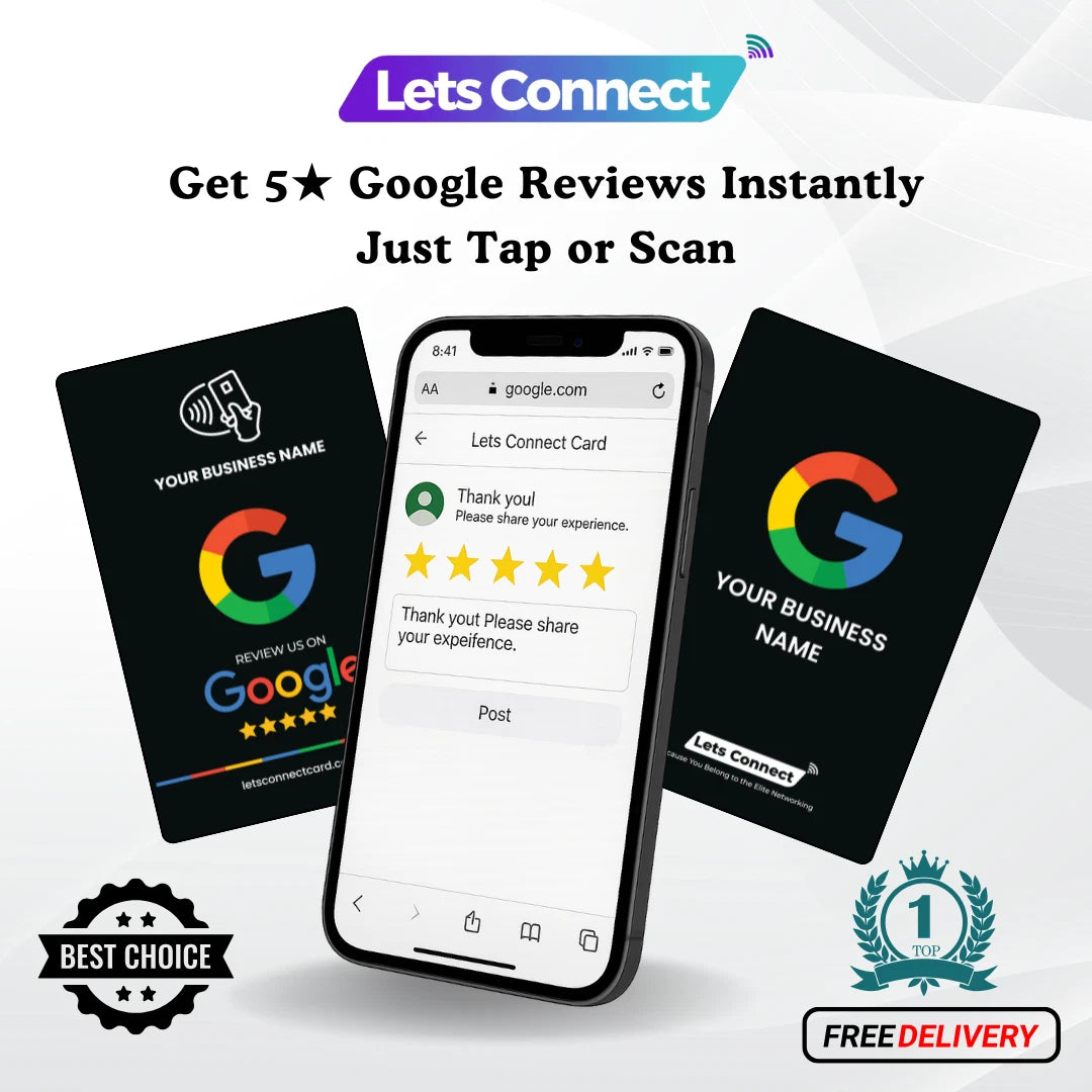Google Review Card with NFC & QR Code | Tap to Leave a Review Instantly