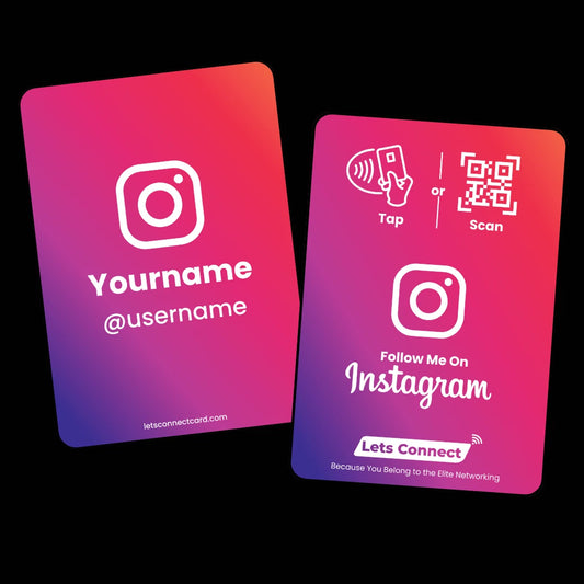 Instagram Business Card with NFC & QR Code | Tap to Connect & Share Profile