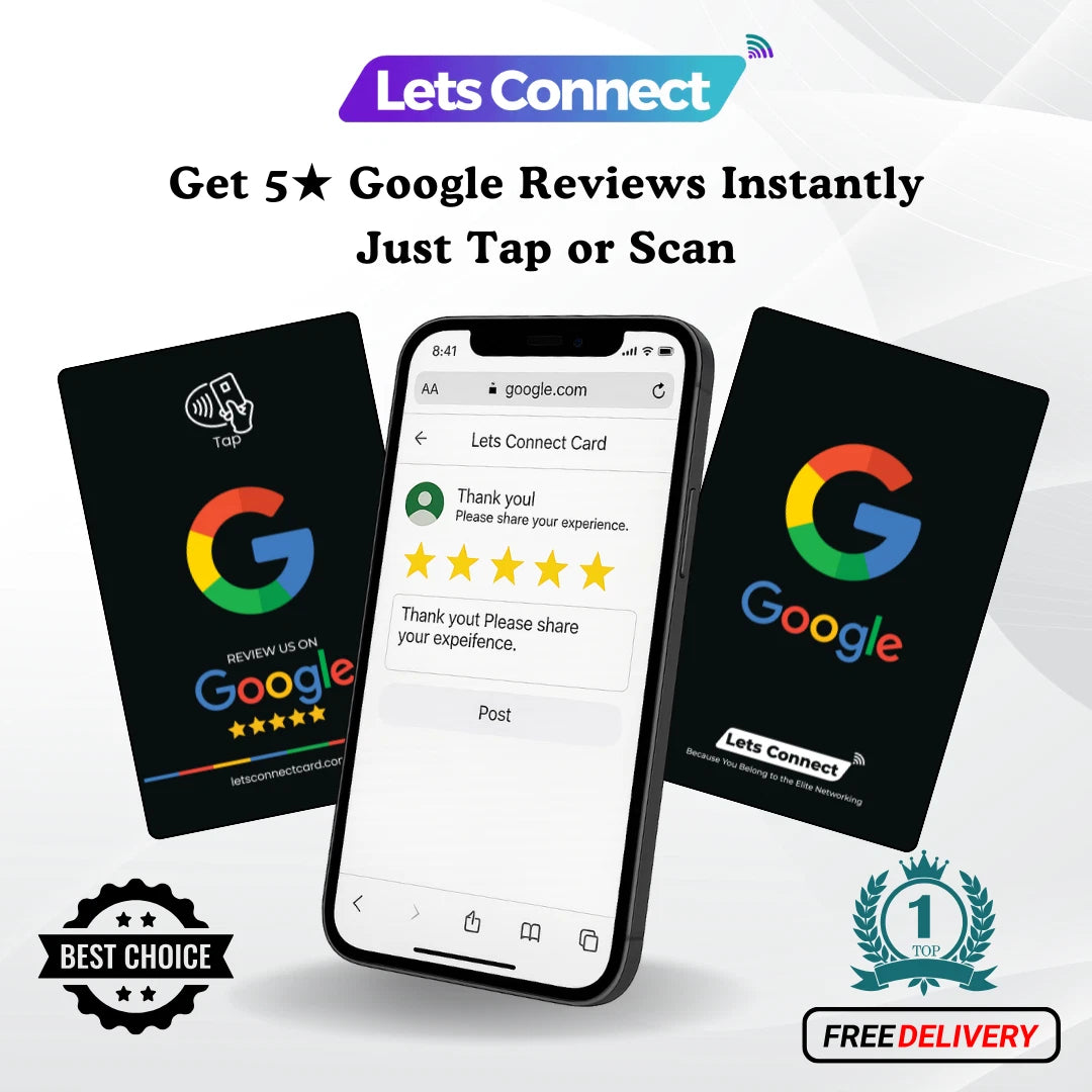 Google Review Card with NFC & QR Code | Tap to Leave a Review Instantly