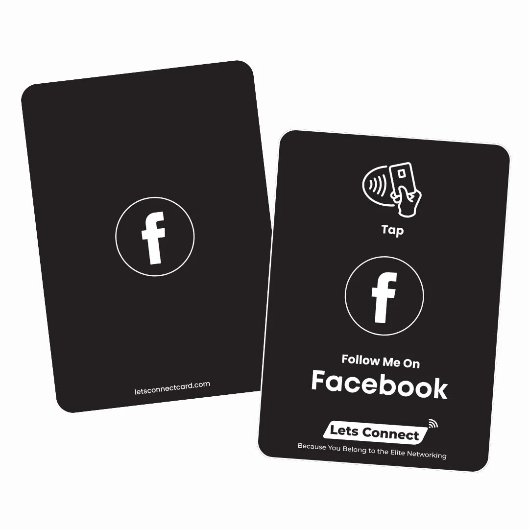 Facebook Business Card with NFC & QR Code | Tap & Share Digital Card