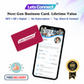 Tap Business Card With NFC & QR Code Smart Digital Card Custom Contact Card
