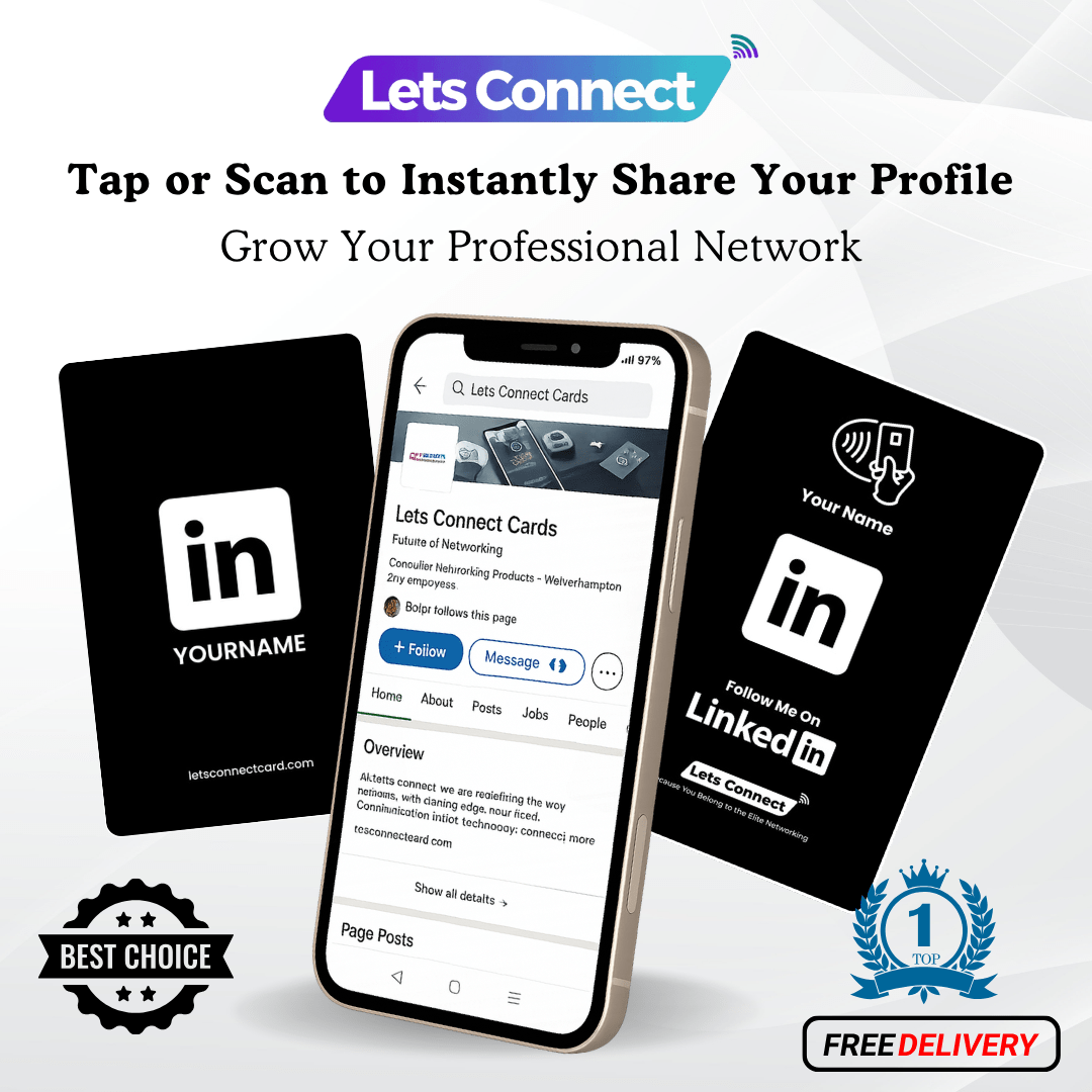 LinkedIn Business Card with NFC & QR Code | Tap to Leave Feedback Instantly