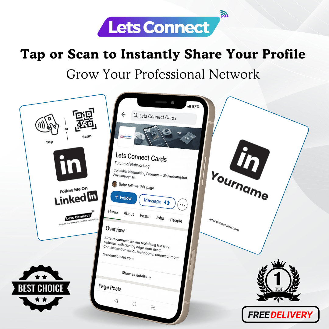LinkedIn Business Card with NFC & QR Code | Tap to Leave Feedback Instantly