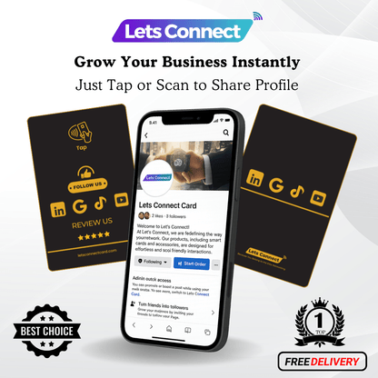 Multi Review Card with NFC QR Code