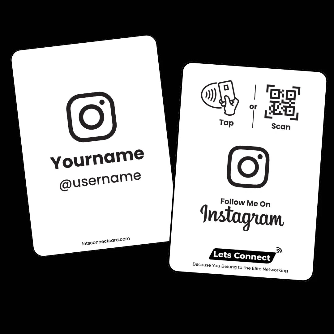 Instagram Business Card with NFC & QR Code | Tap to Connect & Share Profile